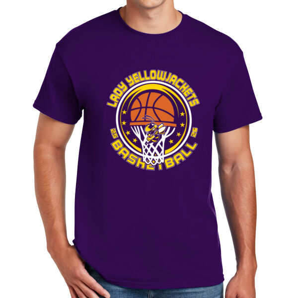 Lady Yellowjackets Basketball - DryBlend ® 50 Cotton/50 Poly T Shirt Thumbnail