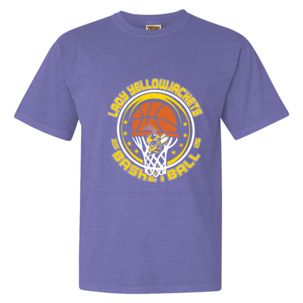 Lady Yellowjackets Basketball - Heavyweight Ring Spun Tee Thumbnail