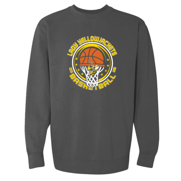Lady Yellowjackets Basketball - Unisex Garment-Dyed Crewneck Sweatshirt Thumbnail