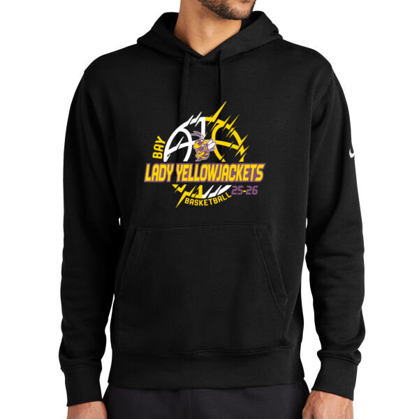 Bay La - Club Fleece Sleeve Swoosh Pullover Hoodie Thumbnail