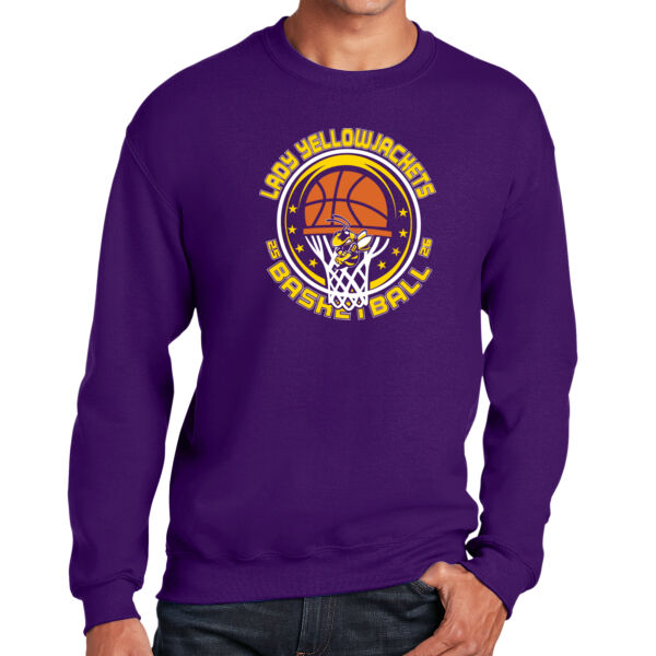 Lady Yellowjackets Basketball - Heavy Blend Crewneck Sweatshirt Thumbnail