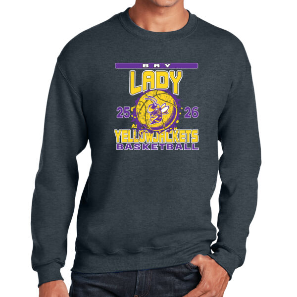 Bay Lady Yellowjackets Basketball - Heavy Blend Crewneck Sweatshirt Thumbnail