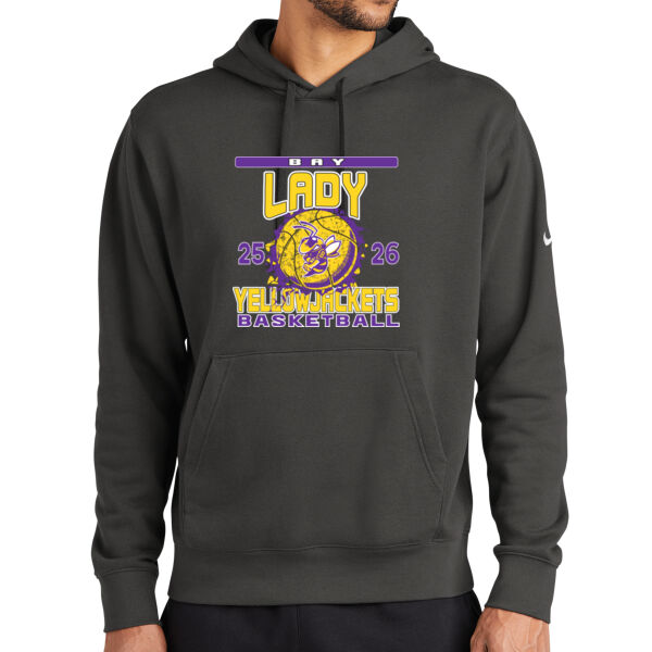 Bay Lady Yellowjackets Basketball - Club Fleece Sleeve Swoosh Pullover Hoodie Thumbnail
